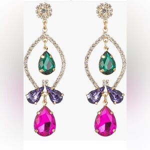 Nordstrom Eye Candy Los Angeles Nina pink drop crystal earrings. New with tags.